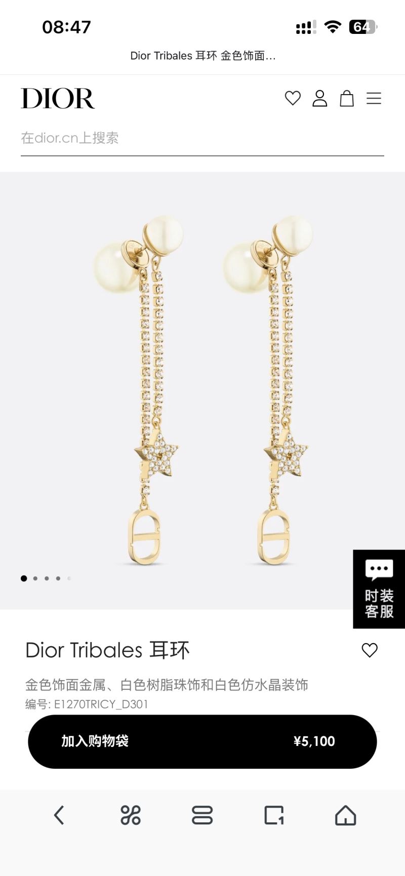 chr1st1an D10r earrings